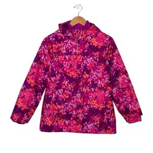 Columbia Girls printed hooded jacket Large